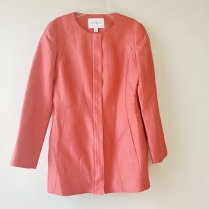 Banana Republic Silk Blend Long Crew Neck Jacket